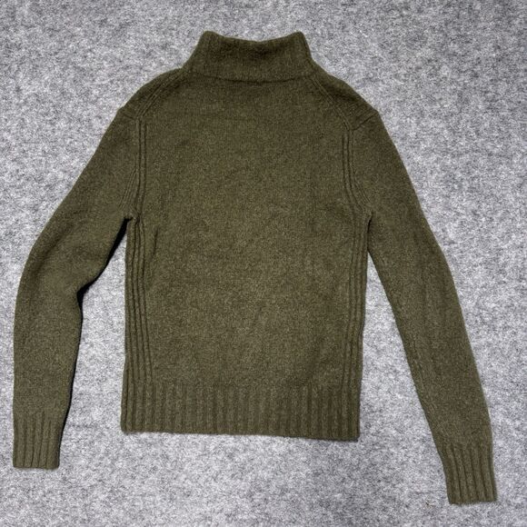 J Crew Women's S Green Mockneck Merino Wool‎ Blend Pullover Sweater J6366 - Picture 3 of 8